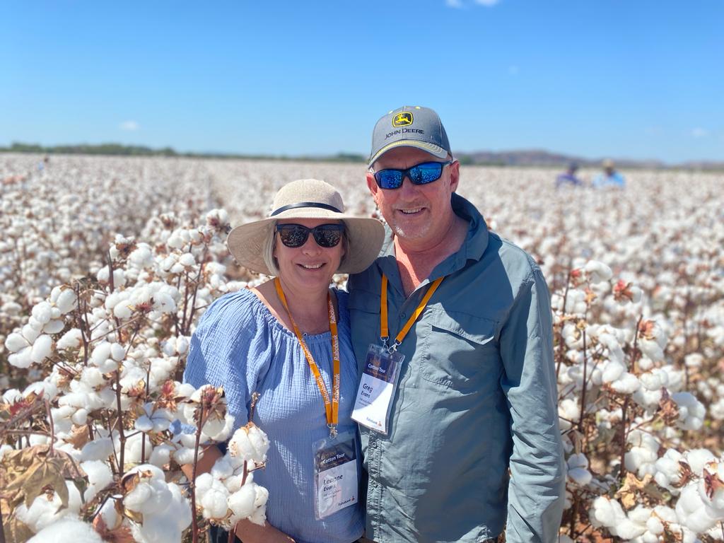 Chinchilla’s Leanne and Greg Evans explored the northern cotton industry during the 2023 Rabobank ‘Top End Cotton Tour’.
