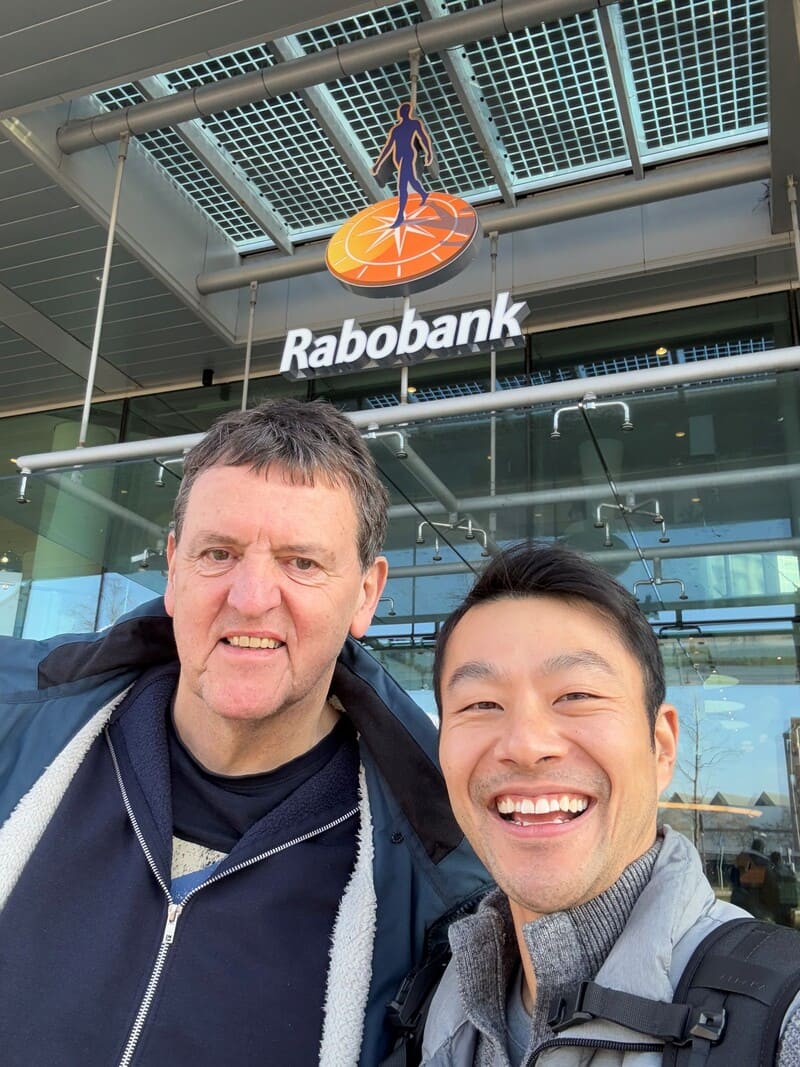 Thanh with Rabobank Global Senior Specialist Fresh Produce and Horticulture, Lambert van Horen, at Rabobank Head Office in The Netherlands.