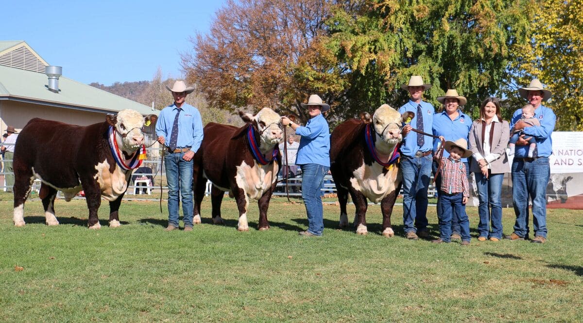 The Sykes Family at the 2024 Herefords Australia National Show & Sale in Wodonga