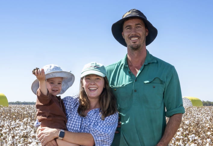 Julia Moyes and Angus Whittaker with son Bailey
