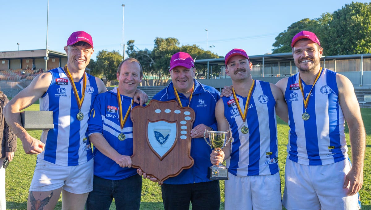 Matthew was the successful coach of Lincoln City at the recent Mortlock Shield Carnival in June this year - photo supplied Port Lincoln Times.