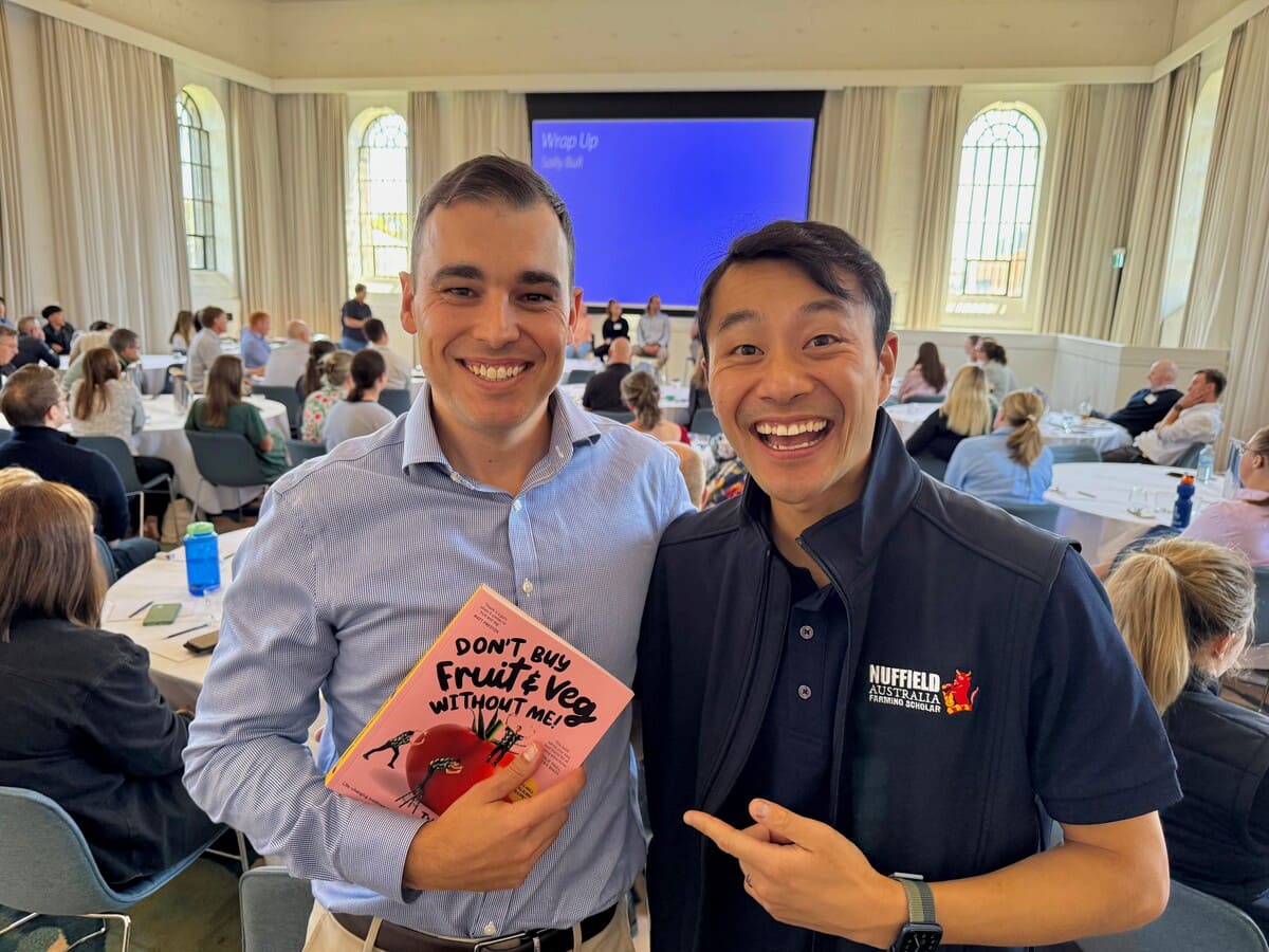 Thanh talks strategy with Rabobank Content and Social Media Manager, Dan Laus