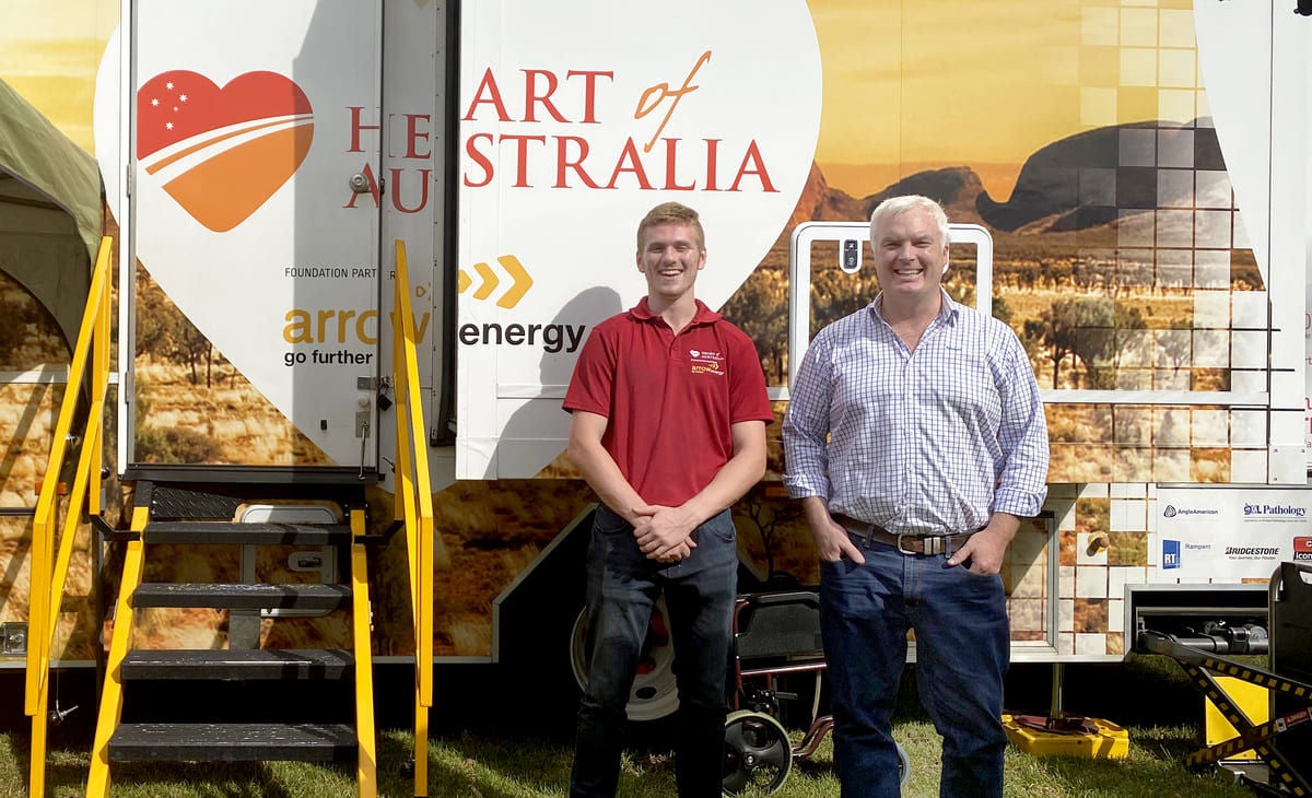 Supporting The Heart of Australia truck for free local heart and health checks.