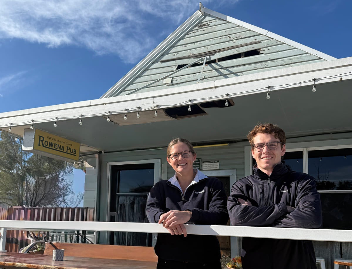 Rabobank Moree Area Manager Felicity Taylor, and Sustainability Facilitator Allister Clarke at the Rowena Pub, where the workshop was held.