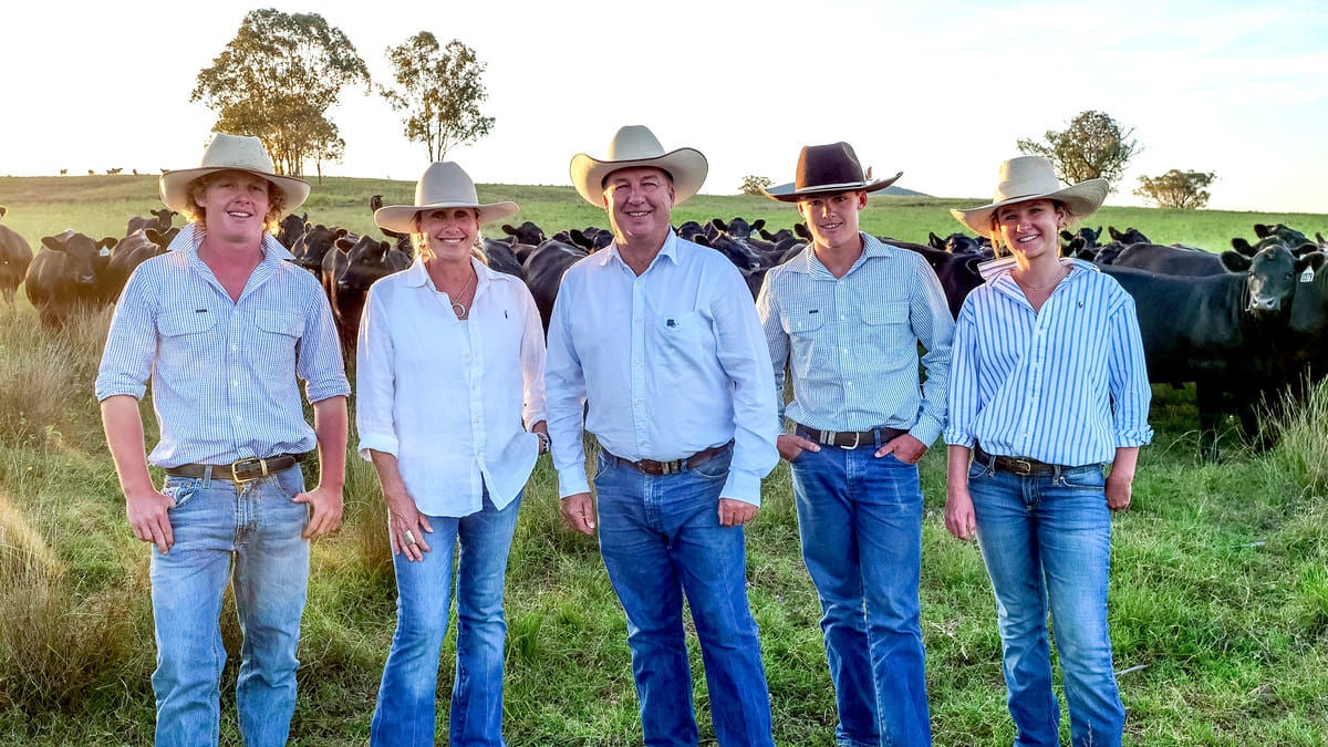 Digby, Jo, Sinclair, Barnaby and Arabella Munro continue a strong family Angus breeding legacy