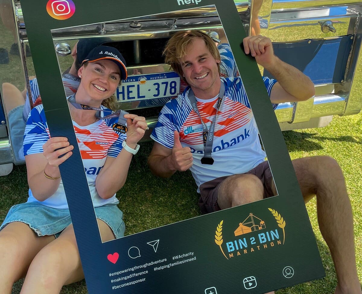 Claire and colleague Fraser Stewart post a recent half marathon