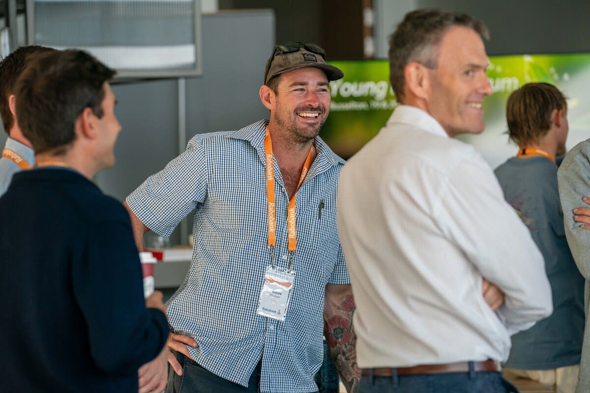 Josh enjoying the knowledge-sharing of the Young Farmers Forum