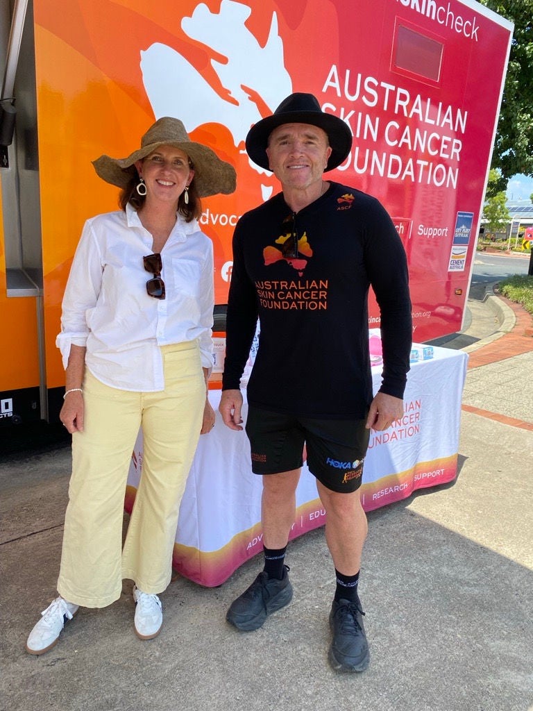Rabobank’s NSW Client Council chair Lucy Knight with Australian Skin Cancer Foundation founder and CEO Jay Allen.