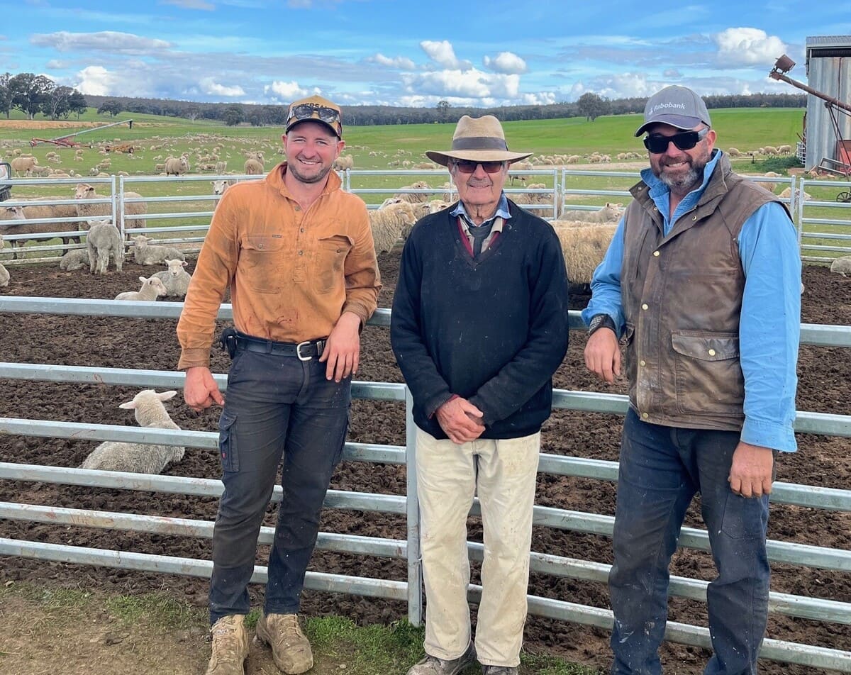 Tom, Murray and Garry Anderson, three generations working together.