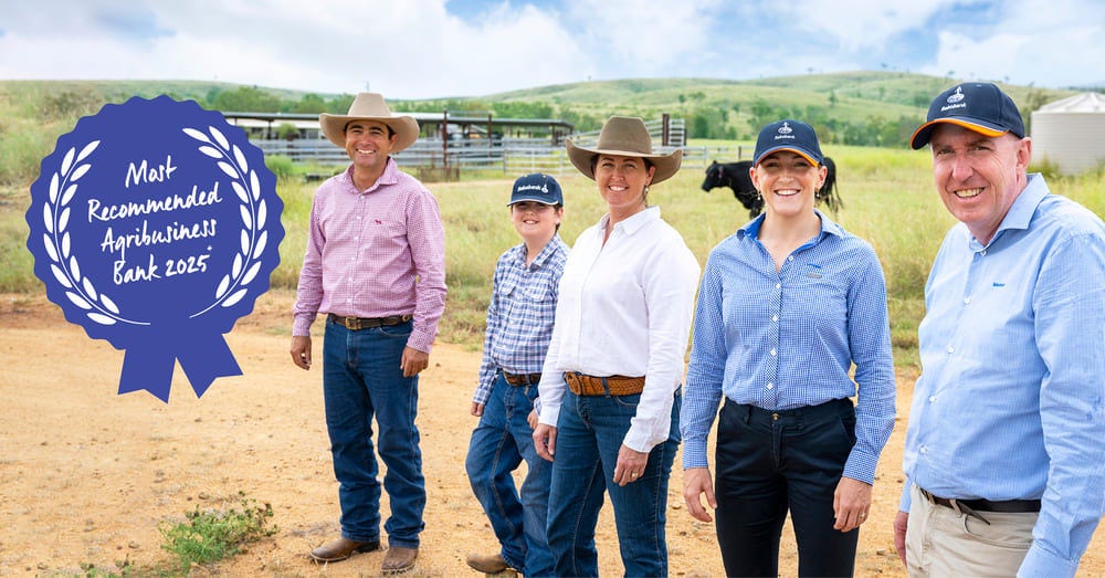 Thank you to our clients for endorsing us as Australia’s Most Recommended Agribusiness Bank 2025