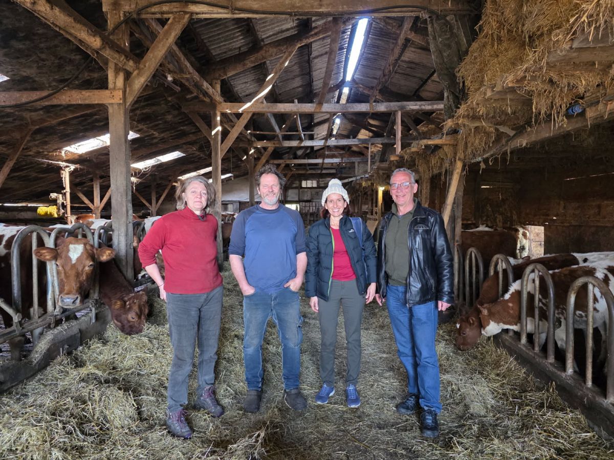 Michelle Lyons meeting with farmers and the founder of Boerderijschool, in the Netherlands.