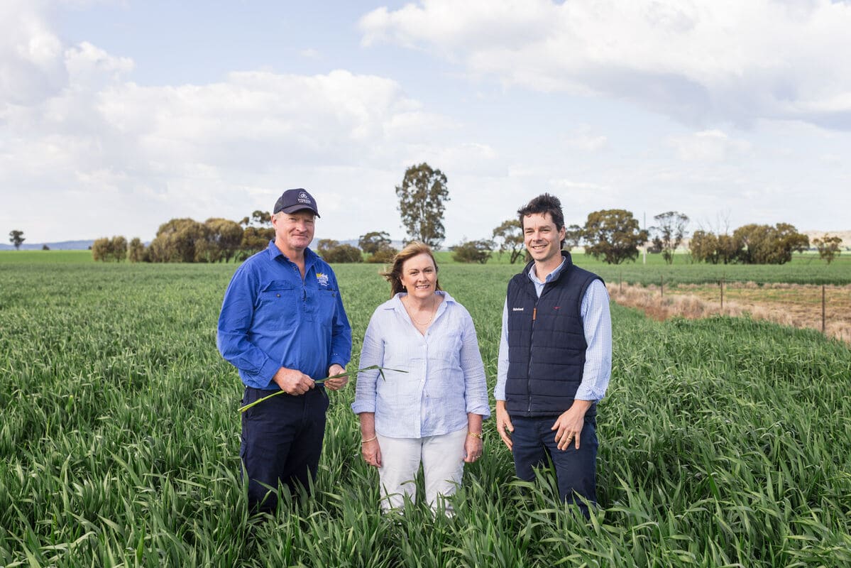 Peter and Donna with Rabobank’s Jack McPherson from the Bendigo branch.