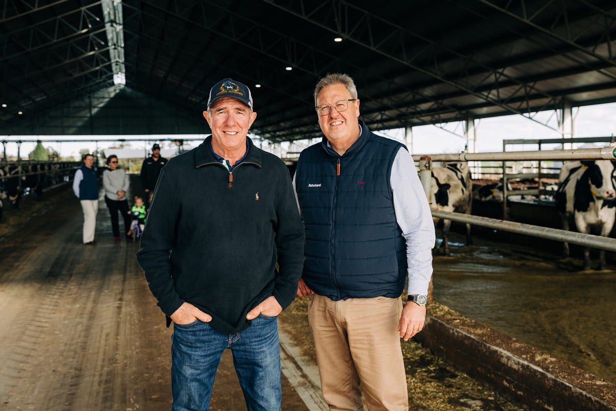 Gary Zweck, with Rabobank’s Gary Renshaw.