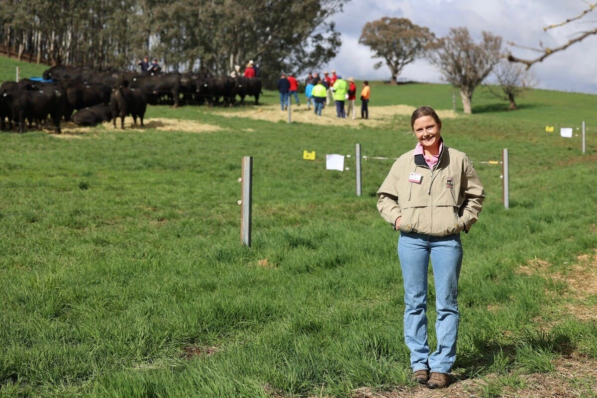 Becky Bulle at her family’s annual Androssan Angus sale.
