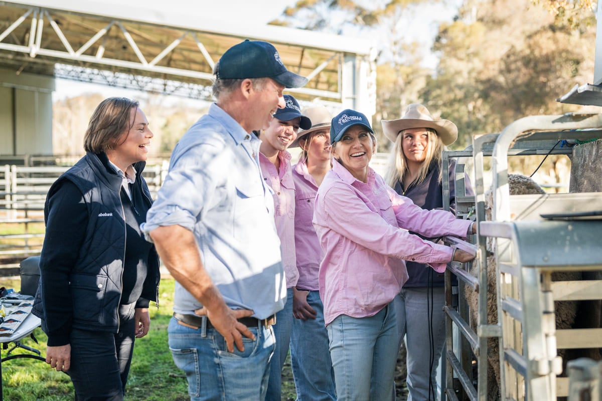 Rabobank’s Georgia Twomey enjoys nothing more than spending time on-farm with clients such as the Baldwins.