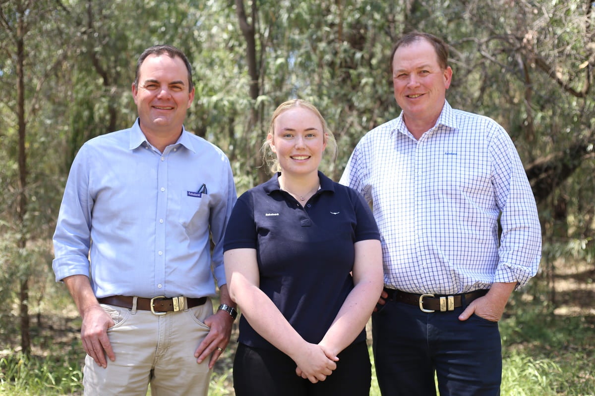 Mia with her Goondiwindi colleagues, Owen Webb and Shaun Brennan.