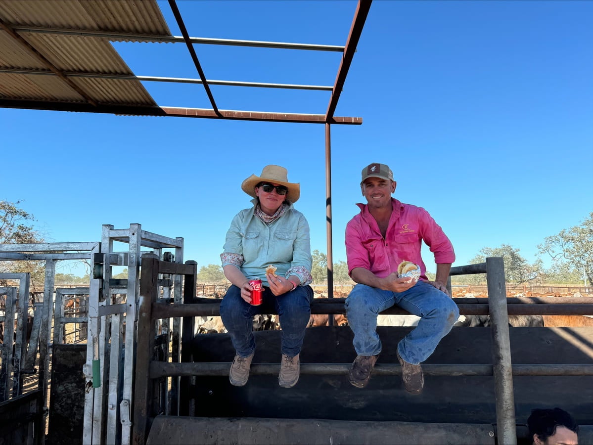 Kelly and Don take a quick smoko before they’re back at it