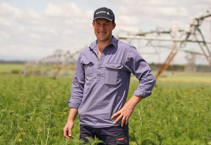 Whitmore’s Richie Heazlewood is looking to the future, with the family investing in irrigation to add strength to the business.