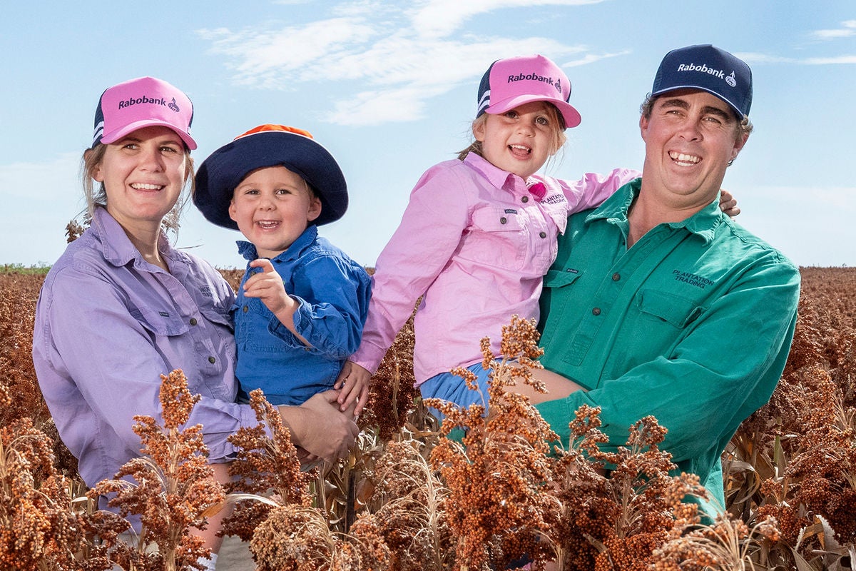The family in their recent sorghum crop