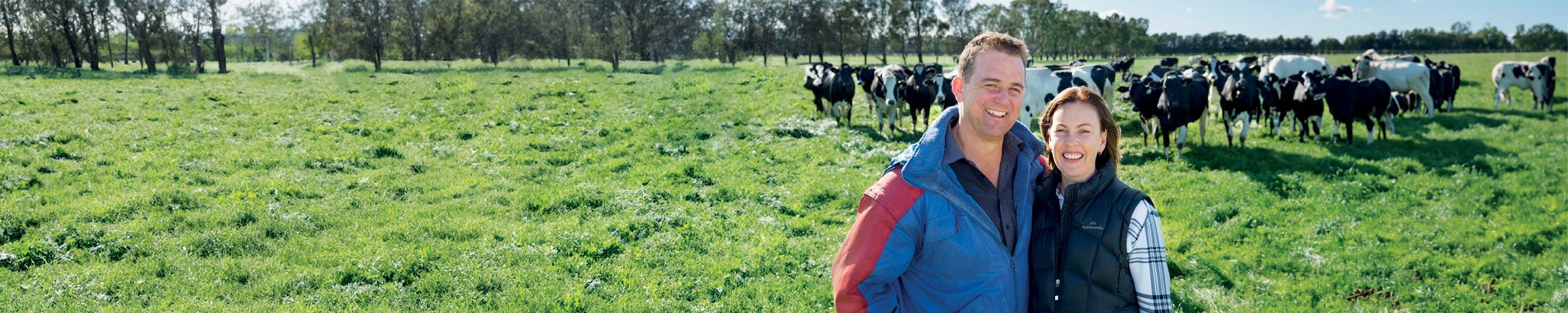 Husband and wife on diary farm
