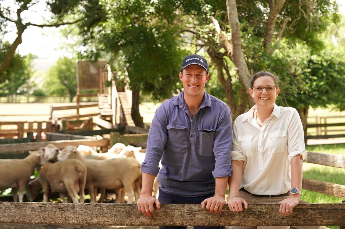 Richie and his Rabobank manager, Helene Gunn