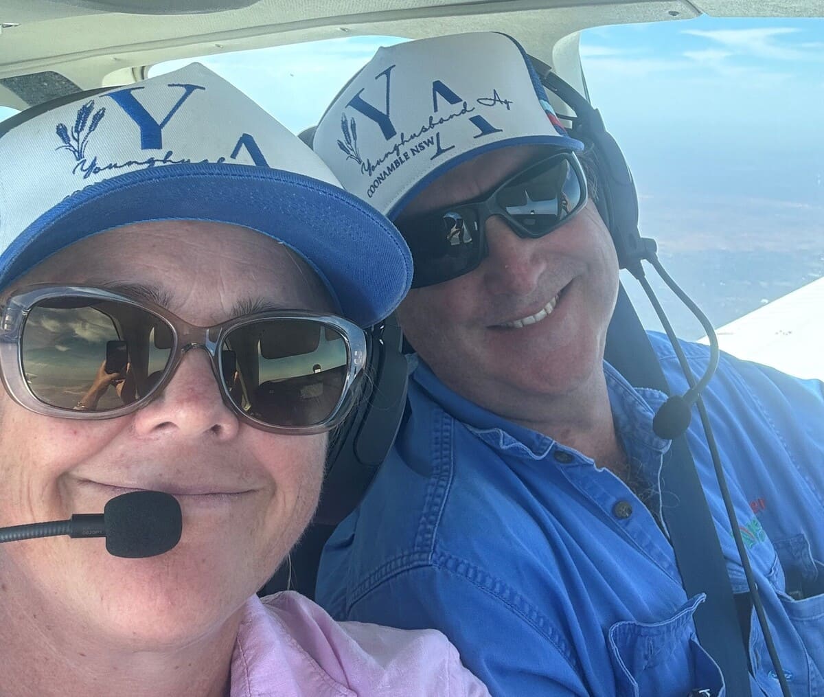Marie and Kane travelling between paddocks – from one end of Australia to the other
