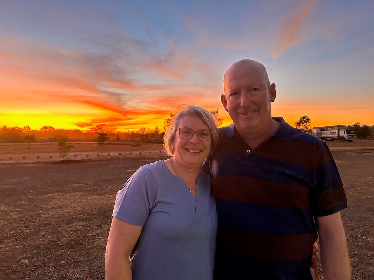 Greg and Leanne enjoy a ‘Top End Tour’ sunset